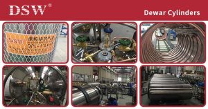 welded Insulated cryogenic liquid container, dewar cylinder