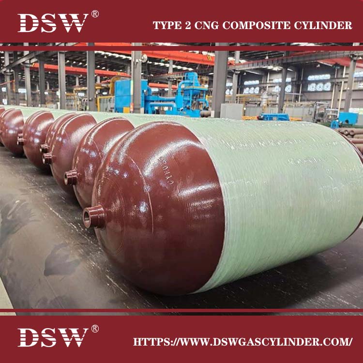 CNG-2 Circumferential Wound Gas Cylinder with Steel Liner for Compressed Natural Gas for Vehicles